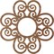 Ekena Millwork Cohen Wood Fretwork Pierced Ceiling Medallion, Walnut, 40"OD x 13 5/8"ID x 1/4"T CMWP40X40X0250COWA - alternate 2